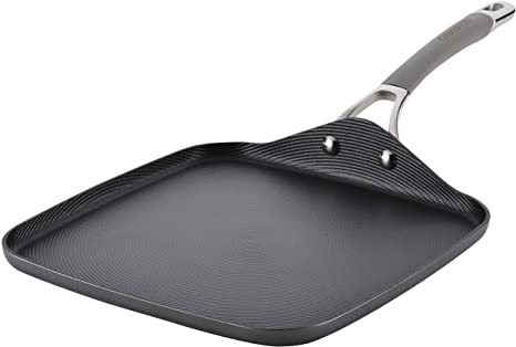 Circulon Elementum Hard Anodized Nonstick Griddle Pan/Flat Grill, 11 Inch, Oyster Gray