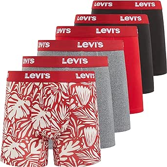 Levi's Mens Underwear 6 Pack Mens Boxer Briefs for Men Soft Stretch Microfiber