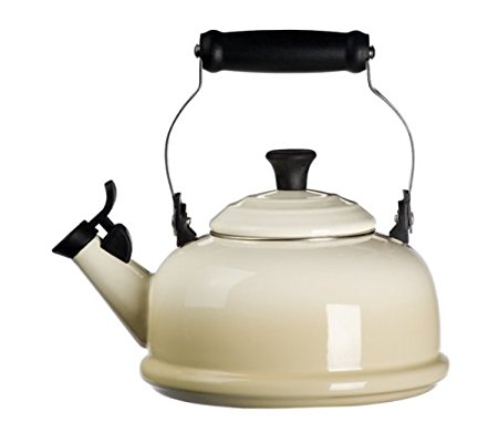 Le Creuset Enamel-on-Steel Whistling 1-4/5-Quart Teakettle, Dune