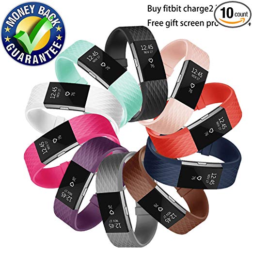 for Fitbit Charge 2 Bands Replacement Bands Adjustable Accessory Wristbands for Fitbit Charge 2 Large Small Variety of Colors Patterns