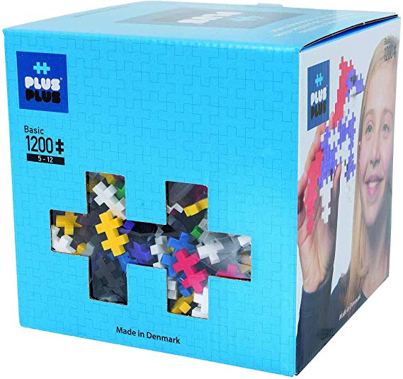 PLUS PLUS - Construction Building Toy, Open Play Set - 1200 Piece - Basic Color Mix