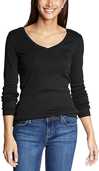 Eddie Bauer Women's Favorite Long-Sleeve V-Neck T-Shirt