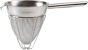 CCB-10R - Hollow Handle Stainless Steel Bouillon Strainer with Extra Fine Mesh, Reinforced - 10"