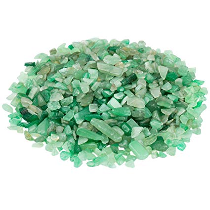 rockcloud 1 lb Green Aventurine Small Tumbled Chips Crushed Stone Healing Reiki Crystal Jewelry Making Home Decoration