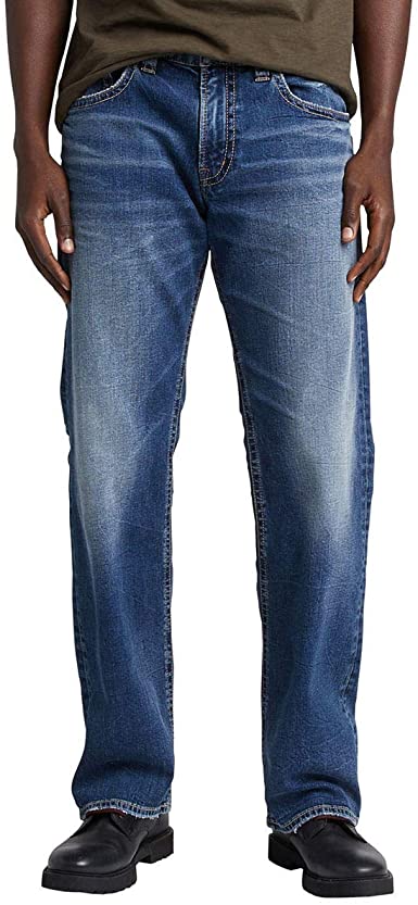 Silver Jeans Co. Mens Zac Relaxed Fit Straight Leg Jeans