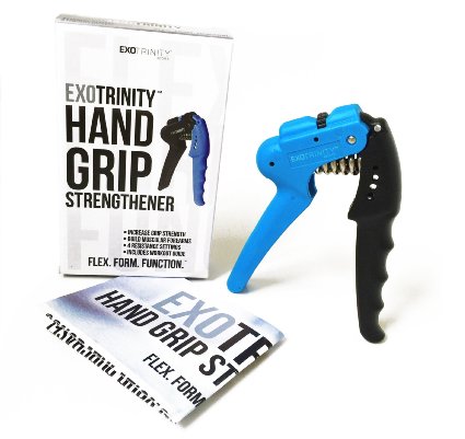 The Ultimate Hand Grip Strengthener - Adjustable Hand Exerciser with 4 Resistance Settings - Beginner, Intermediate, Advanced and Extreme. Includes Free Crush Your Competition Workout Guide