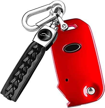 ontto Key Fob Cover for Kia Flip Remote Stylish Key Case Holder Red