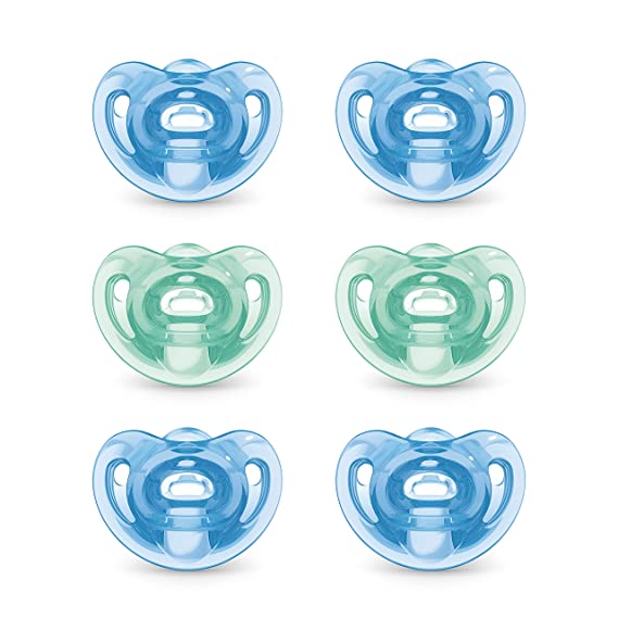 NUK Sensitive Orthodontic Pacifiers, 6-18 Months, 6 Pack