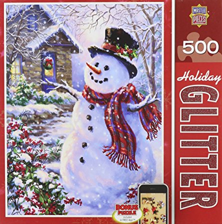 MasterPieces Puzzle Company Holiday Glitter Let it Snow Jigsaw Puzzle (500-Piece), Art by Dona Gelsinger