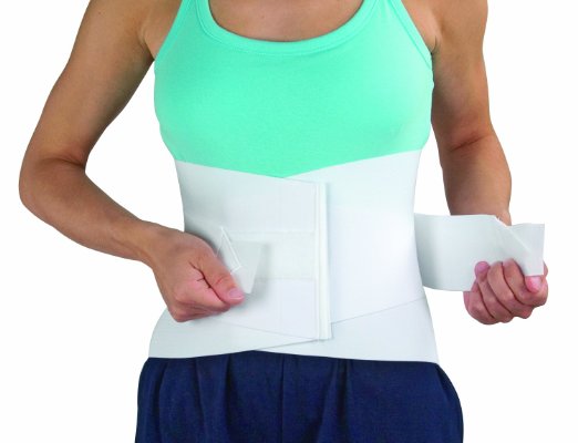 DMI Adjustable Lumbar Support Back Brace with Removable Stays, White, Small