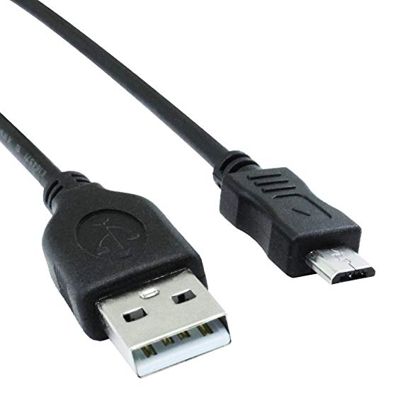 ReadyPlug Universal USB 2.0 A to B Micro Cable Computer Charger Data (25 feet, Black)