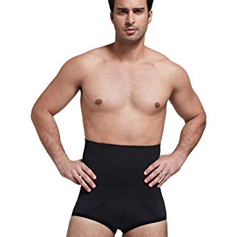 Panegy Men's Hi-Waist Body Slimmer Briefs Waist Trainer Tummy Control Shapewear