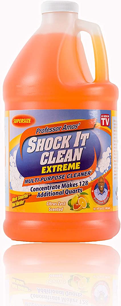 Professor Amos' Shock It Clean 64oz. All Purpose Concentrate Cleaner, Make 128 Bottles (Citrus)