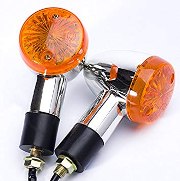 XYZCTEM 2 x 2 Chrome Front Rear Turn Signal,Fits For Most Motorcycle, Street Bike, Scooter, Cruiser,Chopper And More