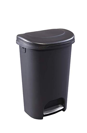 Rubbermaid New 2019 Version Step-On Lid Trash Can for Home, Kitchen, and Bathroom Garbage, 13 Gallon, Black