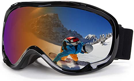 Dmeixs Ski Goggles Snowboard Goggles Snowmobile Skiing OTG Anti Fog Snow Sports Goggles