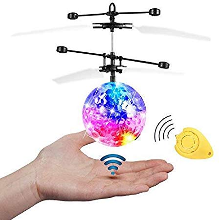 JAMSWALL RC Flying Ball, Flying Kid Toy with Remote Control, Infrared Induction Helicopter Ball Drone for Boys Girls Kids Teenagers Adults