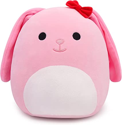 CHUDATOM Cute Rabbit Plush Pillow Soft Rabbit Stuffed Animals, Pink Bunny Plush Bunny Stuffed Animals Toy, Kawaii Home Decoration Easter Gifts for Kids Boys Girls