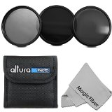 72MM Altura Photo Neutral Density Professional Photography Filter Set ND2 ND4 ND8  Premium MagicFiber Microfiber Cleaning Cloth