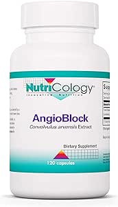 Nutricology AngioBlock Supplement - Convolvulus arvensis Extract, Healthy Vascularization Function, Phagocytic Activity, Lymphocyte Production - 120 Count