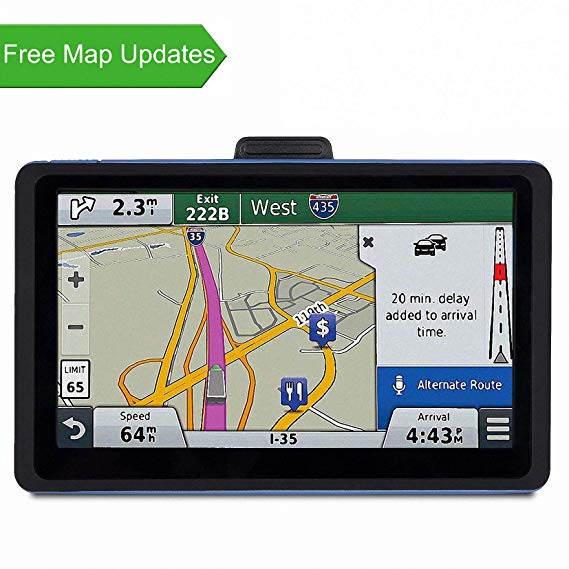 GPS Navigation for Car, 7 inches 8GB Lifetime Free Map Update Spoken Turn-to-Turn Navigation System for Cars, Vehicle GPS Navigator