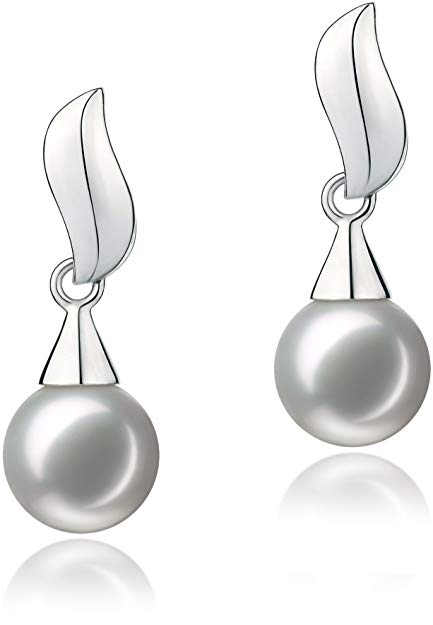 Edith 7-8mm AA Quality Japanese Akoya 925 Sterling Silver Cultured Pearl Earring Pair