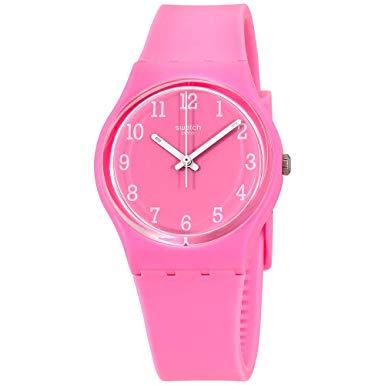 Swatch Originals Pinkway Pink Dial Silicone Strap Unisex Watch GP156