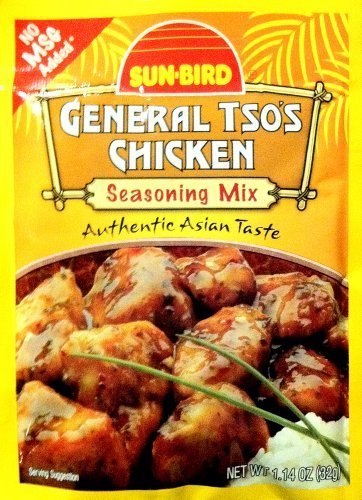 Sun-Bird GENERAL TSO's CHICKEN Asian Seasoning Mix 1.14oz (10-pack) by Sun Bird