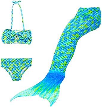 Dressy Daisy Girls Mermaid Bathing Suit Swimwear Swimsuit Swimming Bikini 3pcs Set