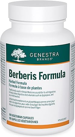 Genestra Brands - Berberis Formula - Combination of Berberine Extracts from Natural Plant Sources - 90 Capsules