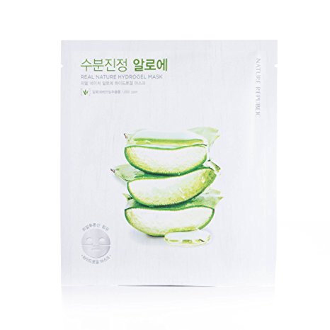 Nature Republic Real Nature Hydrogel Mask, Aloe, 5 Count