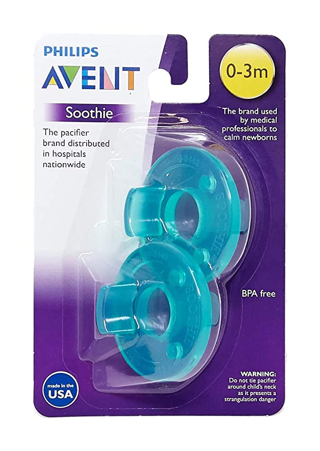 Philips Avent SCF190/01 Soothie 0-3 month Green/Green, 2 Count