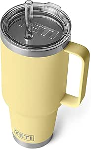 YETI Rambler 42 oz Straw Mug, Vacuum Insulated, Stainless Steel, Daybreak Yellow