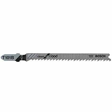Bosch T101B 4-Inch 10-Tooth T-Shank Jig Saw Blades (5-Pack)