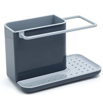 Joseph Joseph Sink Caddy, Kitchen Soap and Sponge Holder, Dark Grey and Grey