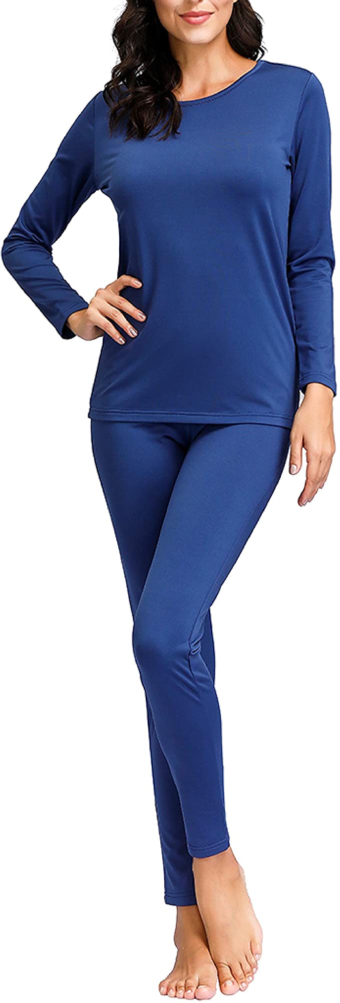 Degrees of Comfort Thermal Underwear for Women | Fleece Lined Long Johns Womens Base Layer Set