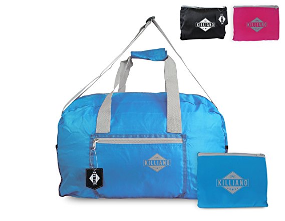 Killiano Foldable Gym Duffel Bag - Premium Quality Lightweight Carry On Luggage or Gym Bag