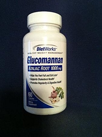 Diet Works Glucomannan 1000mg 60 Capsules Dietary Supplement