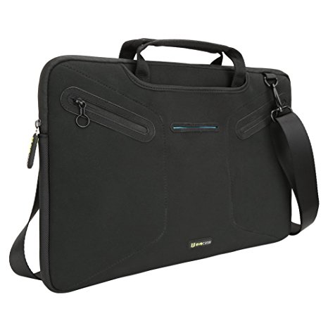 Evecase 10.6 ~ 11.6 Inch Laptop Shoulder Bag Messenger Carrying Case for Apple MacBook Samsung Dragon Touch it UK PolaTab Tablets, Notebooks - Black