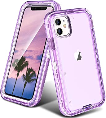 ORIbox iPhone 11 Case for Women & Men, Heavy Duty Shockproof Anti-Fall case, More Suitable for People with Big Hands, Crystal Purple