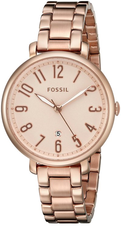 Fossil Women's ES3970 Jacqueline Date Rose-Tone Stainless Steel Watch