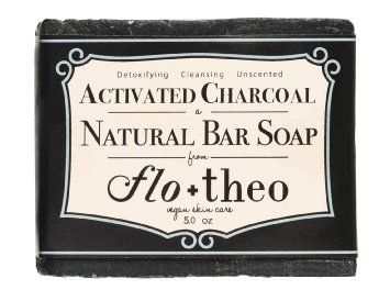 Activated Charcoal Soap-Natural and Organic-Unscented 5oz Face and Body Bar- Made in the USA-Vegan and Cruelty Free- Chemical and Preservative Free