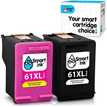 Smart Ink Re-manufactured Ink Cartridge Replacement for HP 61XL 61 XL (Black & Color 2 Combo Pack) use with Deskjet 1000 1010 1050 1510 2050 2050A 2510 2540 2541 3000 3050 3050A 3510 Envy 4500 5530