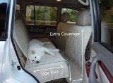 Deluxe Quilted and Padded seat cover with Non-Slip Fabric in Seat Area for Pets - One Size Fits All 56Wx94L Taupe