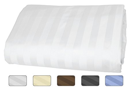 American Pillowcase - King Fitted Sheet Only - 100% Egyptian Cotton, 540 Thread Count With Wrinkle Guard (Color: White)