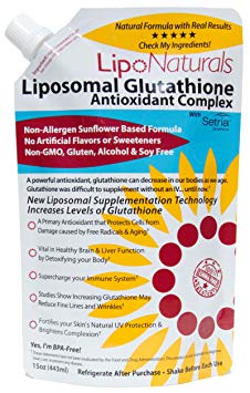 Lipo Naturals Liposomal Glutathione Antioxidant Complex 15oz | 100% China-Free | No Artificial Preservatives | No Soy | 30 Doses (15oz) | Non-GMO | Made in U.S.A