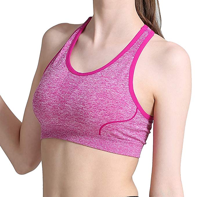 Camel Padded Sports Bra Women Wireless Sports Bra Yoga Running Fitness Bra Crop Tank Top