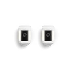 Ring Spotlight Cam Plus Battery by Amazon | Wireless outdoor Security Camera 1080p HD Video, Two-Way Talk, LED Spotlights, Siren, alternative to CCTV system | 2 Cameras