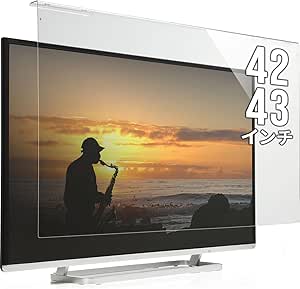 サンワダイレクト 液晶テレビ保護パネル 42インチ 43インチ 対応 アクリル製 テレビカバー クリア 200-CRT014