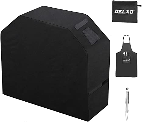 Delxo Grill Cover for Weber Spirit II 300 Series, Spirit 300 Series and Spirit 200 Series 52 inch 600D Heavy Duty Cover UV & Weather Resistant, Windproof Rip-Proof Waterproof Barbecue Gas Grill Cover